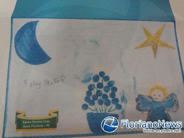 Cartão de natal produzido pelo aluno.(Imagem:FlorianoNews)