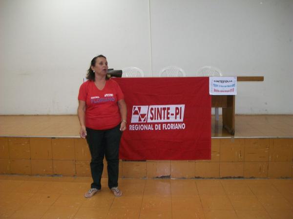 Léa Almeida, Presidente do SINTE-PI.(Imagem:FlorianoNews)
