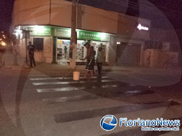 DETRAN intensifica operação de revitalização das faixas de pedestres com foco na segurança.(Imagem:FlorianoNews)