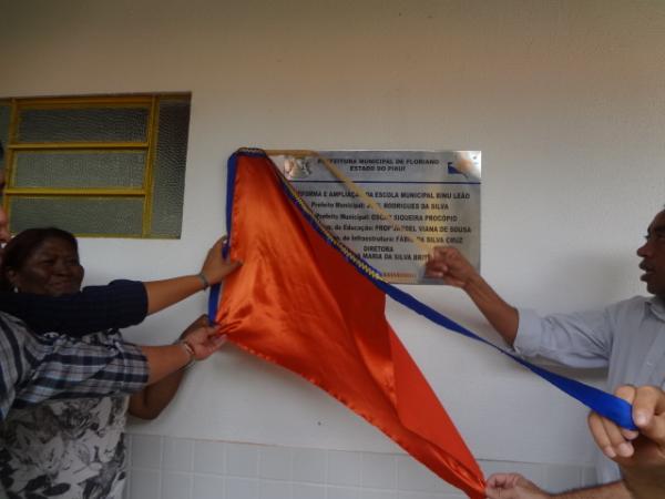 Inauguração de ampliação da Escola Municipal Binu Leão.(Imagem: FlorianoNews)