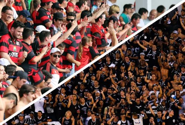 Flamengo e Corinthians: pesquisa mostra que a distância entre as torcidas diminuiu.(Imagem:Agência Getty Images)