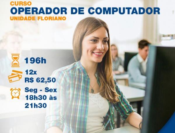 Senac de Floriano oferta vagas para o curso de Operador de Computador.(Imagem:Divulgação)