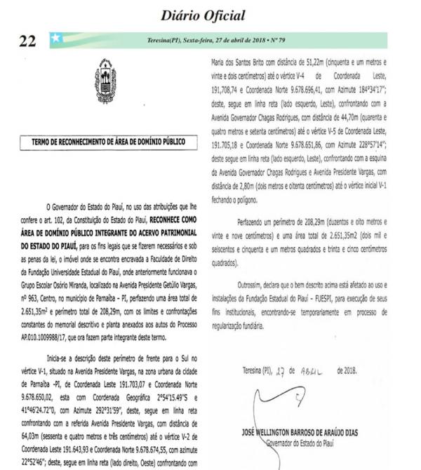 Uespi aciona PGE para reaver posse de prédio que homenageará Bolsonaro(Imagem:Divulgação)