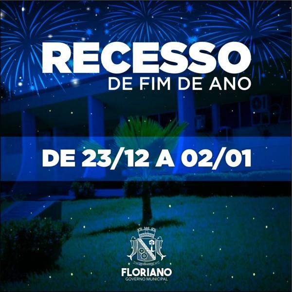 Prefeitura define recesso de final de ano em Floriano(Imagem:Divulgação)