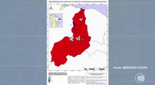Distribuição de leitos de UTIs no Piauí (Imagem:Divulgação/Rerisson Costa)