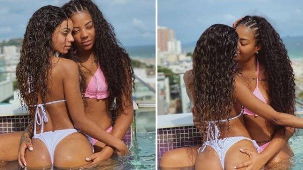 Ludmilla agita a web com foto pegando no bumbum de Brunna Gonçalves(Imagem:Reprodução/Instagram)