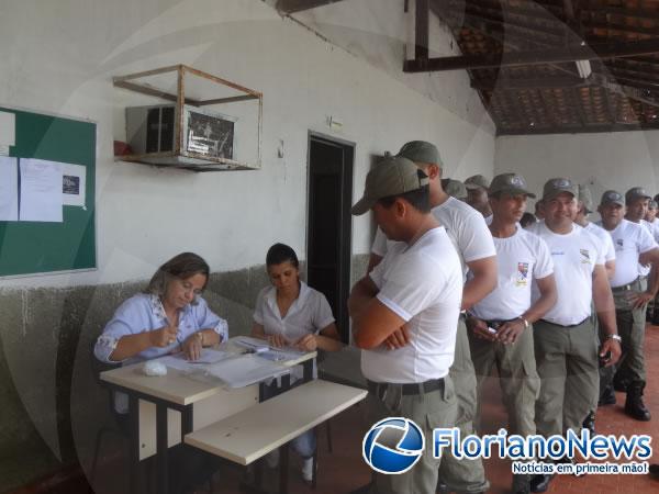 Secretaria Municipal de Saúde realizou campanha de vacinação para Policiais Militares.(Imagem:FlorianoNews)