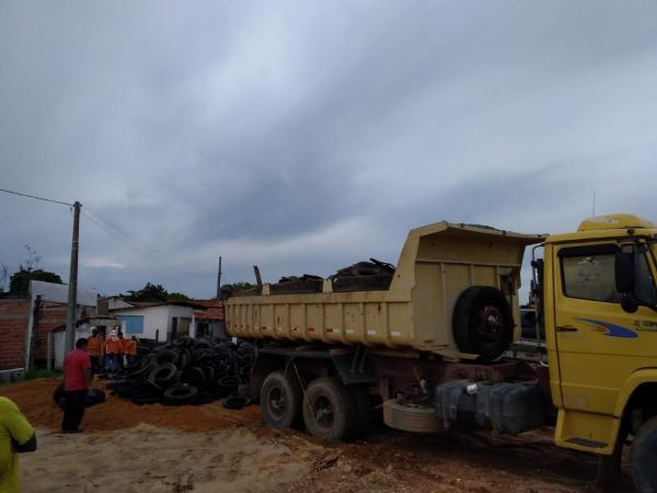 Borracharia é destruída durante remoção na Zona Sul de Teresina(Imagem:Divulgação)