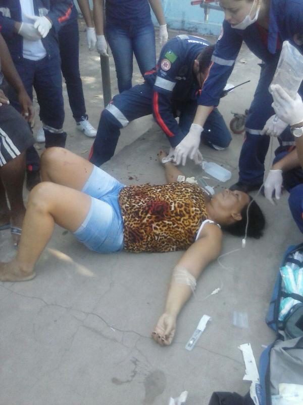 Mulher fica ferida em tentativa de homicídio.(Imagem:Rede Social)