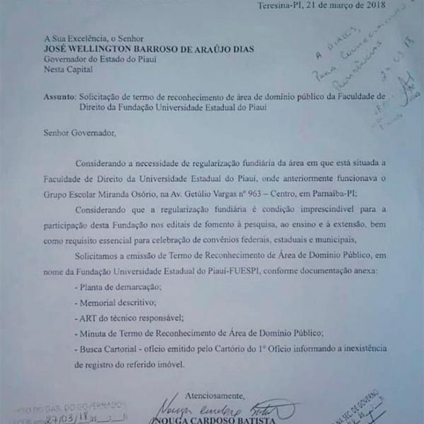 Uespi aciona PGE para reaver posse de prédio que homenageará Bolsonaro.(Imagem:Divulgação)