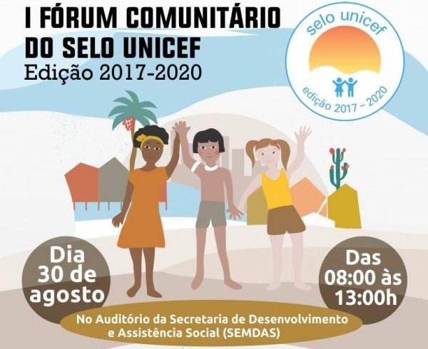 Floriano sediará I Fórum Comunitário do Selo UNICEF(Imagem:Divulgação)