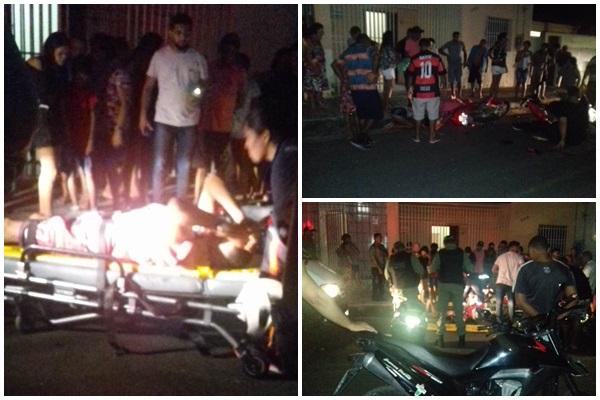 Colisão entre duas motos deixa três feridos em Floriano.(Imagem:Divulgação)