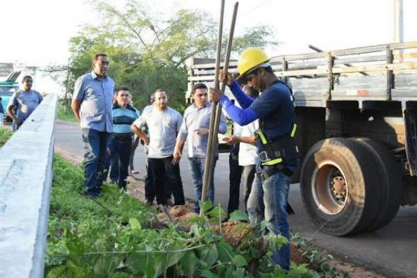 Eletrobrás inicia obras de implantação de iluminação pública na Avenida São Pio.(Imagem:SECOM)