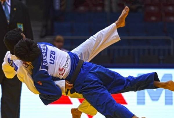 Kitadai perde por ippon de Diyorbek Urozboev na primeira luta.(Imagem:Divulgação/CBJ)