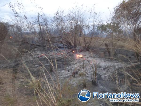Corpo de Bombeiros é chamado para combate a incêndio.(Imagem:FlorianoNews)