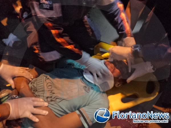 Acidente envolvendo moto e veículo deixa homem ferido na BR-343.(Imagem:FlorianoNews)