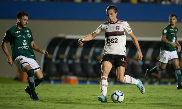 Filipe Luís foi titular contra o Goiás: rodízio é um desafio.(Imagem:Alexandre Vidal/Flamengo)