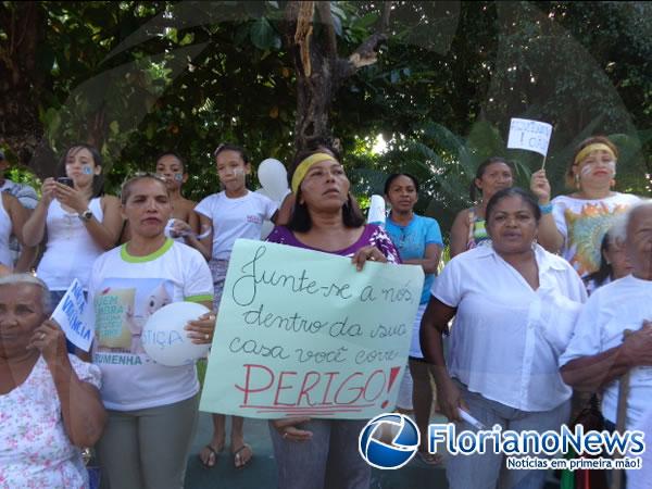 População de Jerumenha realiza manifestação pedindo mais segurança.(Imagem:FlorianoNews)