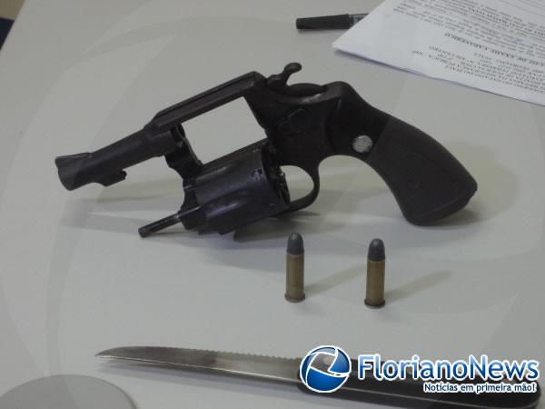 Armas usadas na ação criminosa.(Imagem:FlorianoNews)