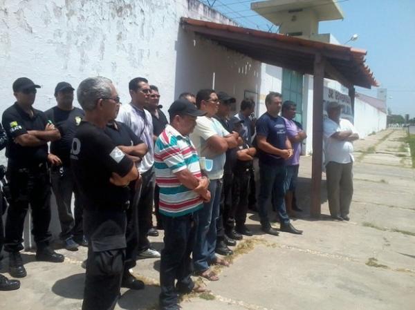 Agentes penitenciários inicial greve por tempo indeterminado.(Imagem:Kleiton Holanda/Sinpoljuspi)
