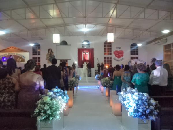 Enlace matrimonial de Marcello Borges e Priscylla Castro.(Imagem:FlorianoNews)