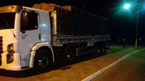PRF flagra caminhoneiro com a macona em Picos(Imagem:Divulgação/PRF)