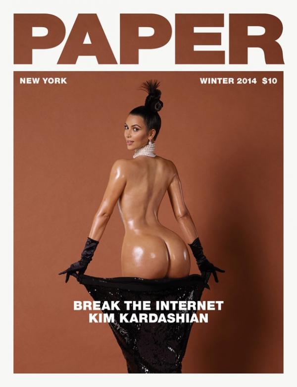 Kim Kardashian na capa da edição de inverno da ?Paper?.(Imagem:Paper/ Reprodução)