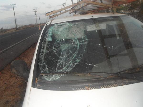 Acidente entre carro e moto é registrado na Rodovia PI 140 em Floriano.(Imagem:FlorianoNews)
