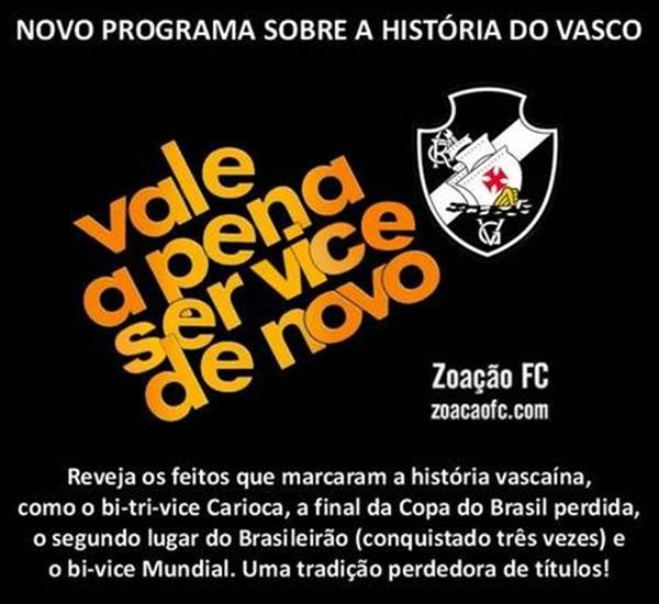 Vasco é vice novamente e internautas não perdoam.(Imagem:Divulgação)