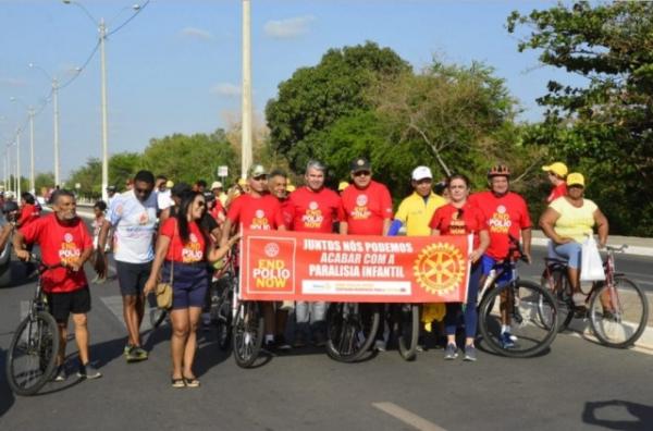 Rotary Club realiza passeio ciclístico Contra Poliemelite em Floriano e Barão.(Imagem:SECOM)