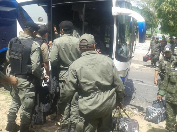 Envio de tropas da Polícia Militar para as eleições.(Imagem:Divulgação/Polícia Militar)