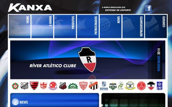 Kanxa põe River-PI na lista de clubes patrocinados na temporada 2015.(Imagem:Reprodução/Kanxa)
