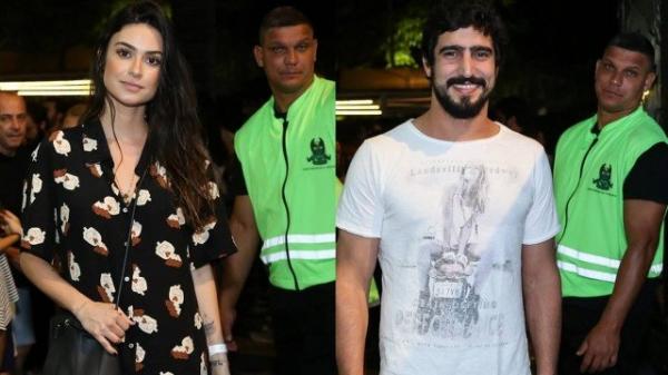 Thaila Ayala e Renato Góes posaram separados na chegada ao Circo Voador.(Imagem:Roberto Filho/ Brazilnews)