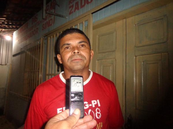 Raimundo Libório, diretor do Sindicato dos Trabalhadores Rurais em Floriano.(Imagem:FlorianoNews)