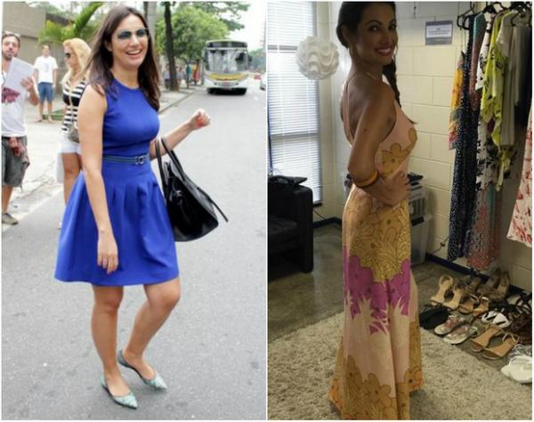 Patrícia Poeta antes e depois de perder dez quilos.(Imagem:Photo Rio News/Instagram)