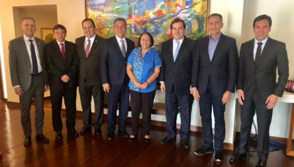Governador defende projeto de cessão onerosa em reunião com Rodrigo Maia.(Imagem:Ascom)