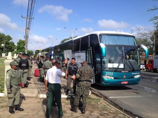 Polícia Militar antecipou envio de tropas para fazer segurança no interior durante as eleições.(Imagem:Catarina Costa / G1)