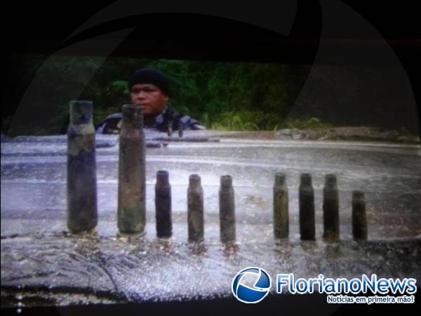Cápsulas de munição deflagradas.(Imagem:FlorianoNews)