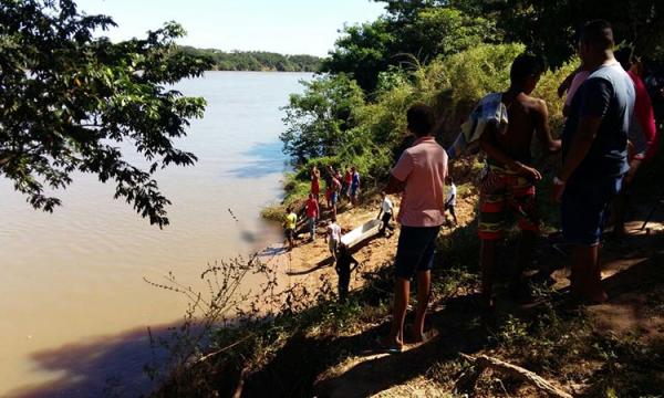 Homem é encontrado morto preso em draga no rio Parnaíba.(Imagem:Divulgação)