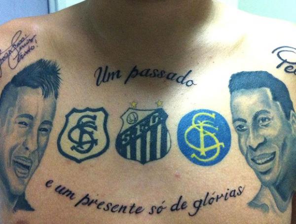 Anderson preferiu imagem de Neymar sorrindo e também incluiu Pelé.(Imagem:Divulgação / Arquivo Pessoal)