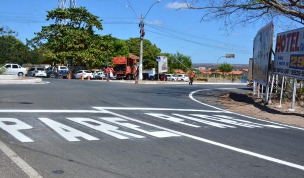 DNIT revitaliza sinalização horizontal em BRs de Floriano.(Imagem:Secom)
