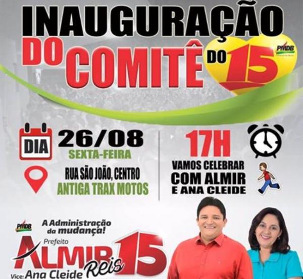 Confira a agenda do candidato Almir Reis.(Imagem:Divulgação)