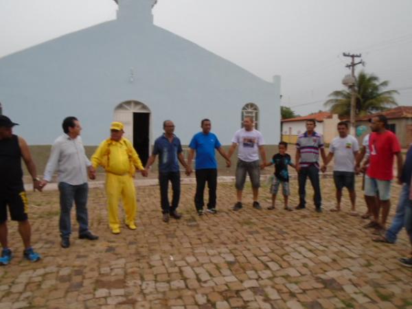 Caminhada leva homens até o Santuário de Nossa Senhora da Guia.(Imagem:FlorianoNews)