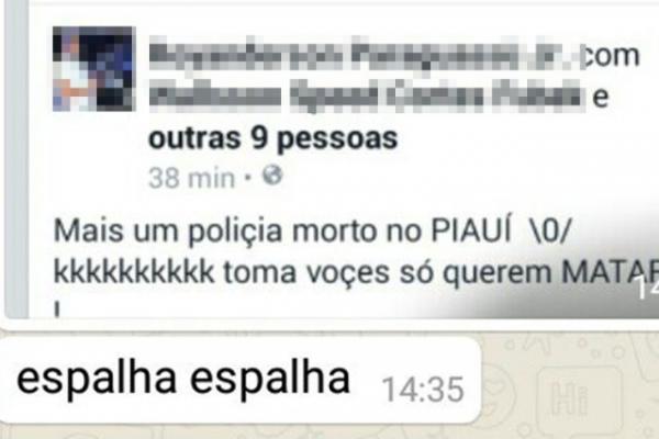 Estudante pede desculpas por post em que comemorava morte de PM.(Imagem:Reprodução/Facebook)