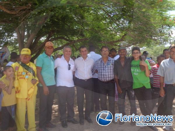 Gilberto Júnior participa do encerramento do festejo da Comunidade Araçás.(Imagem:FlorianoNews)