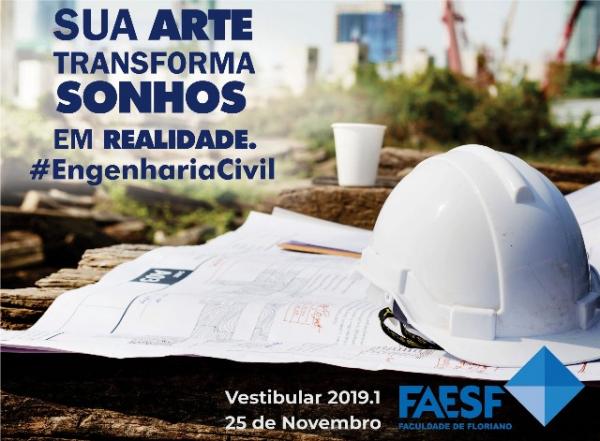 Realize seu sonho e faça Engenharia Civil na FAESF.(Imagem:FAESF)