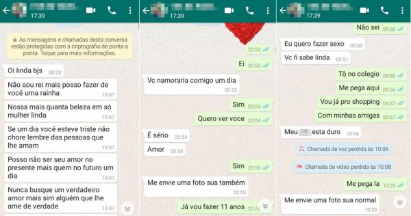 Homem enviava mensagens ara crianças e convidava para fazer sexo.(Imagem:Divulgação/Polícia Civil)