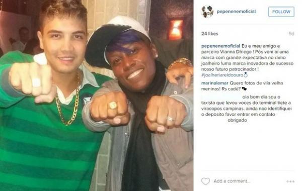 Renato comenta em foto pedindo para receber de Pepê e Neném.(Imagem: Instagram / Reprodução)