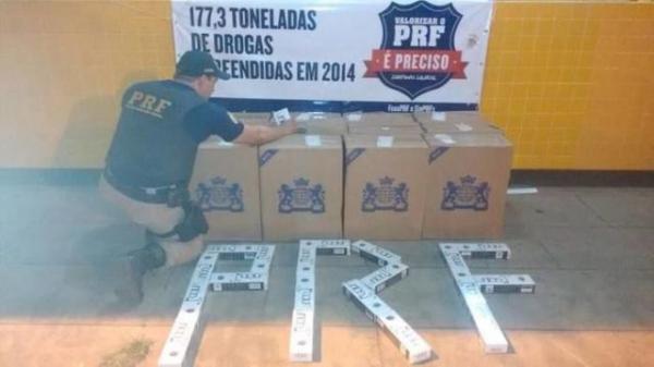 PRF apreende 6 mil maços de cigarros contrabandeados em Floriano.(Imagem:PRF)