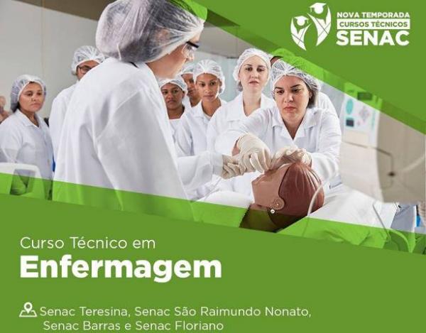 Senac Floriano inicia período de matrículas para curso Técnico em Enfermagem.(Imagem:Divulgação)